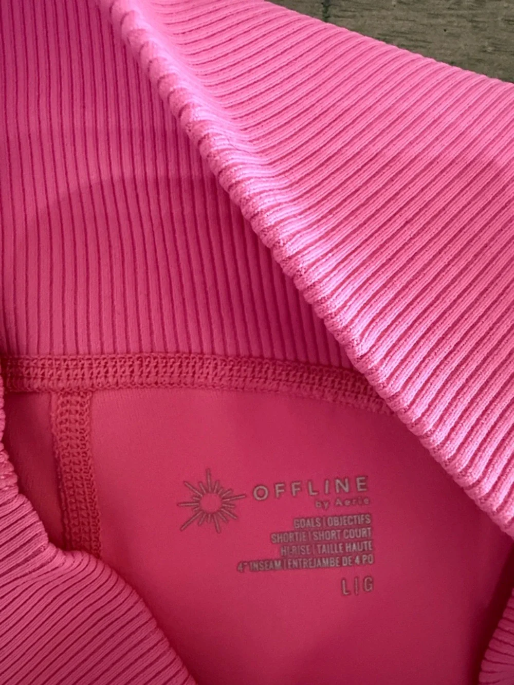aerie High-Rise Pink Athletic biker Shorts - Picture 2 of 4